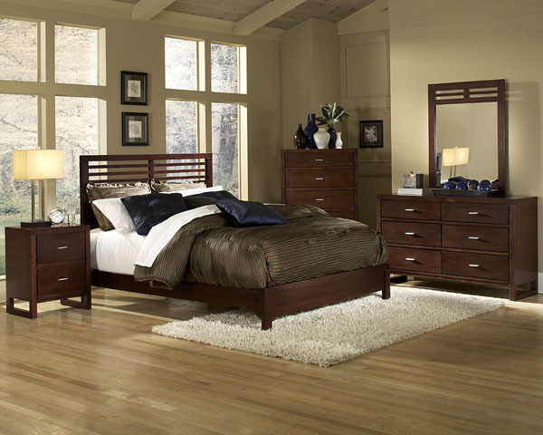 Melissa Espresso Cherry Bedroom Furniture Set
