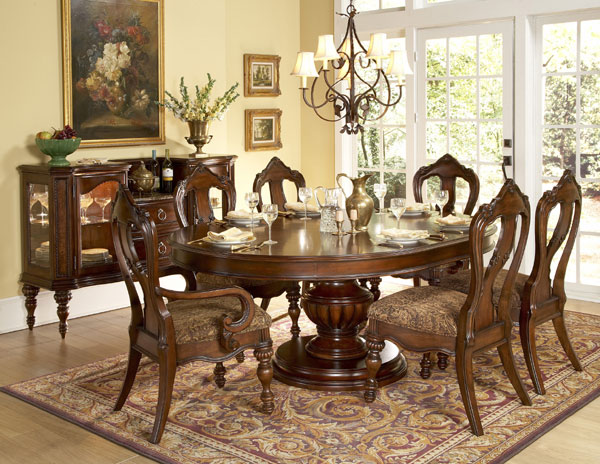 Worcester Oval to Round Formal Dining Room Table Sets | Von Furniture