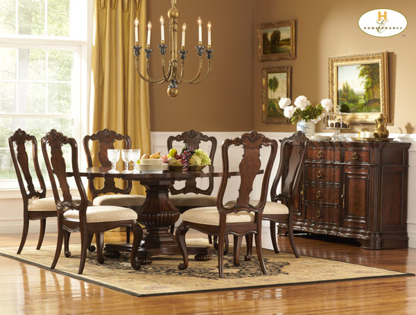 Perry 72" Round Dining Table Set
