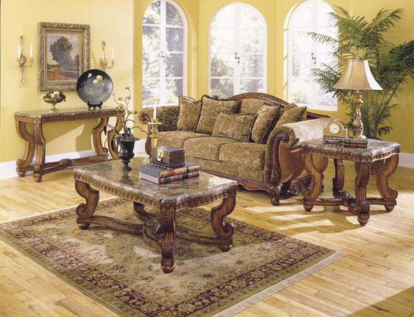 Washington Coffee Table Set with Marble Tops
