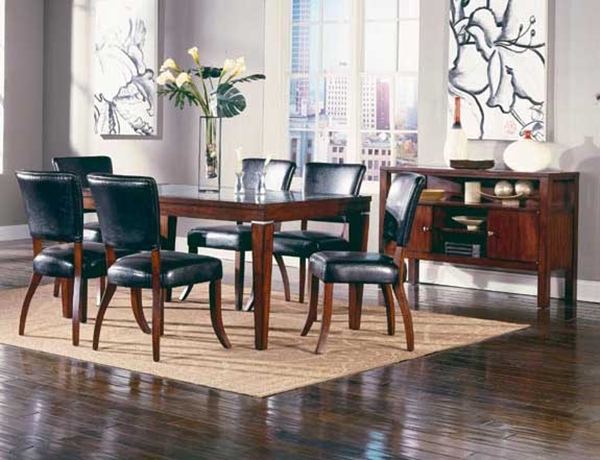 Warren II Square Dining Room Table Set with Glass Top