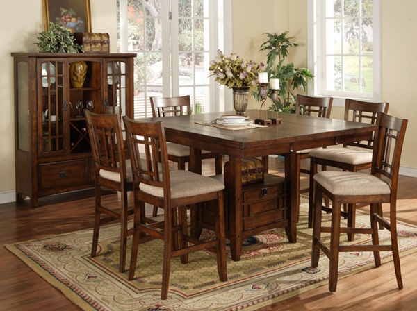 Sophia Mission Oak Pub Table Set