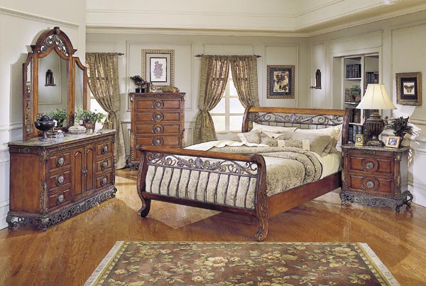 Elizabeth Cherry Bedroom Set with Sleigh Bed