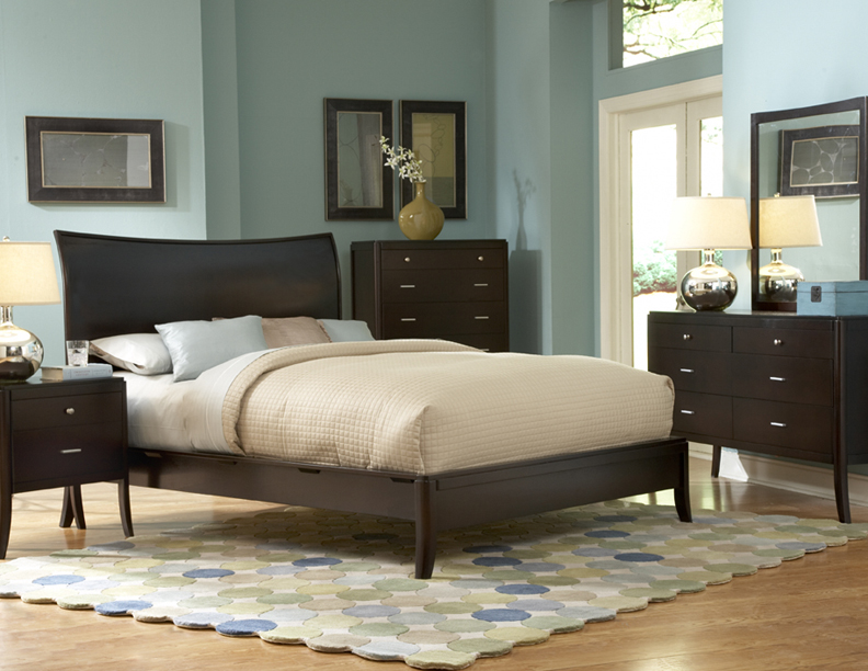 Plano Espresso Bedroom Set with Platform Bed