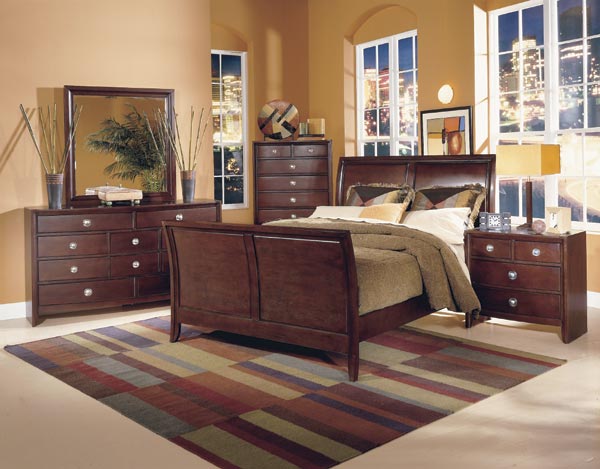 Atlanta Bedroom Furniture Set with Sleigh Bed
