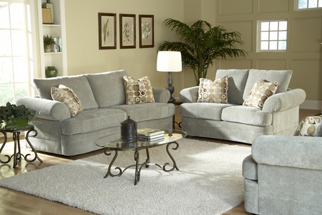 Stockton Living Room Sofa Set in 2 Fabric Choices