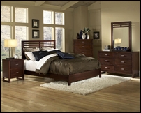 Melissa Espresso Cherry Bedroom Furniture Set