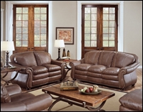 Panhandle Leather Living Room Sofa Set