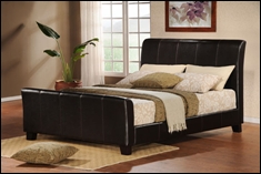 Syracuse Brown Leather Like Full, Queen and King Bed