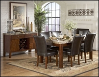 Sioux Falls Dining Room Table Set with Marble Top