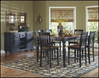 Oxnard Cherry & Black Pub Table Set