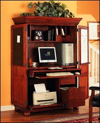 Conley Oak Computer Armoire