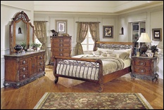 Elizabeth Cherry Bedroom Set with Sleigh Bed
