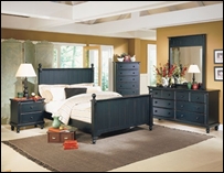 Concord Distressed Black Bedroom Set