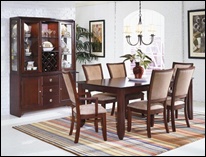 Yonkers Dining Room Table Set with Microfiber Chairs