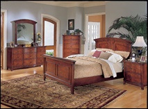 Aurora Art Deco Cherry Bedroom Furniture Set