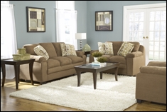 Riverside Brown or Buff Microfiber Living Room Set