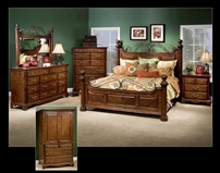 Belvedere Bedroom Set with Iron Accents