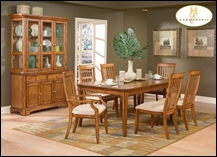 Cincinnati Transitional Dining Room Table Set in Natural