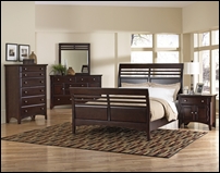 Grandville Chocolate Brown Bedroom Set
