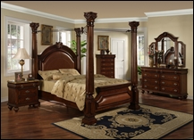 Kendall Park Bedroom Set with Four Post Canopy Bed