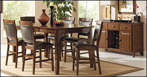 Vicksburg Oak Pub Table Set