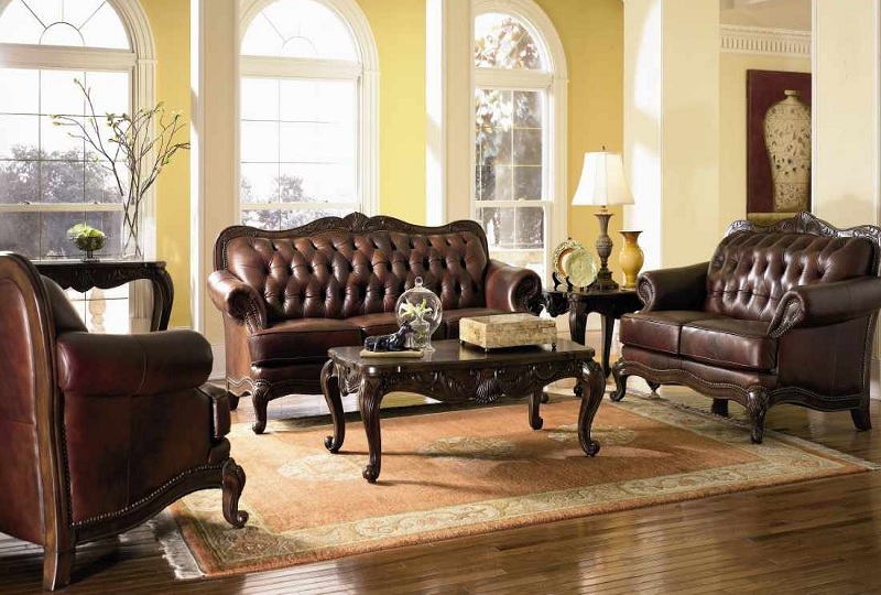 Victoria Leather Living Room Set