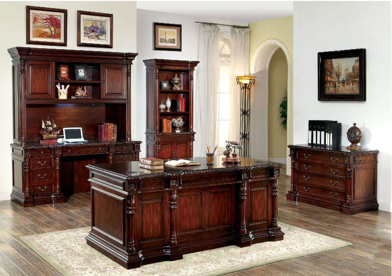 726408 Texas Computer Desk Set Von Furniture Free Shipping